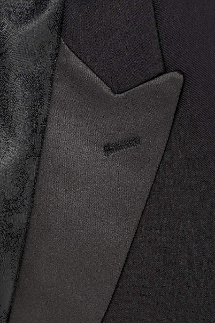 "Milan" Black Tuxedo Jacket Peak (Separates)